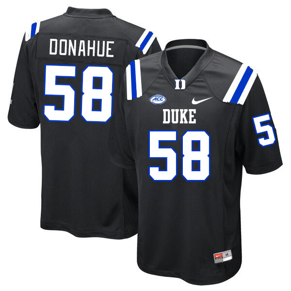 Men #58 Casey Donahue Duke Blue Devils College Football Jerseys Stitched-Black - Click Image to Close